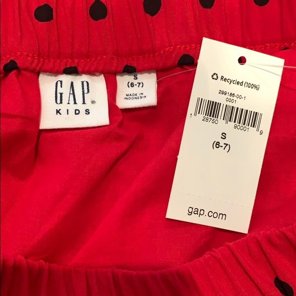 Gap Kids red polka dot skirt size 6/7 - Picture 7 of 7